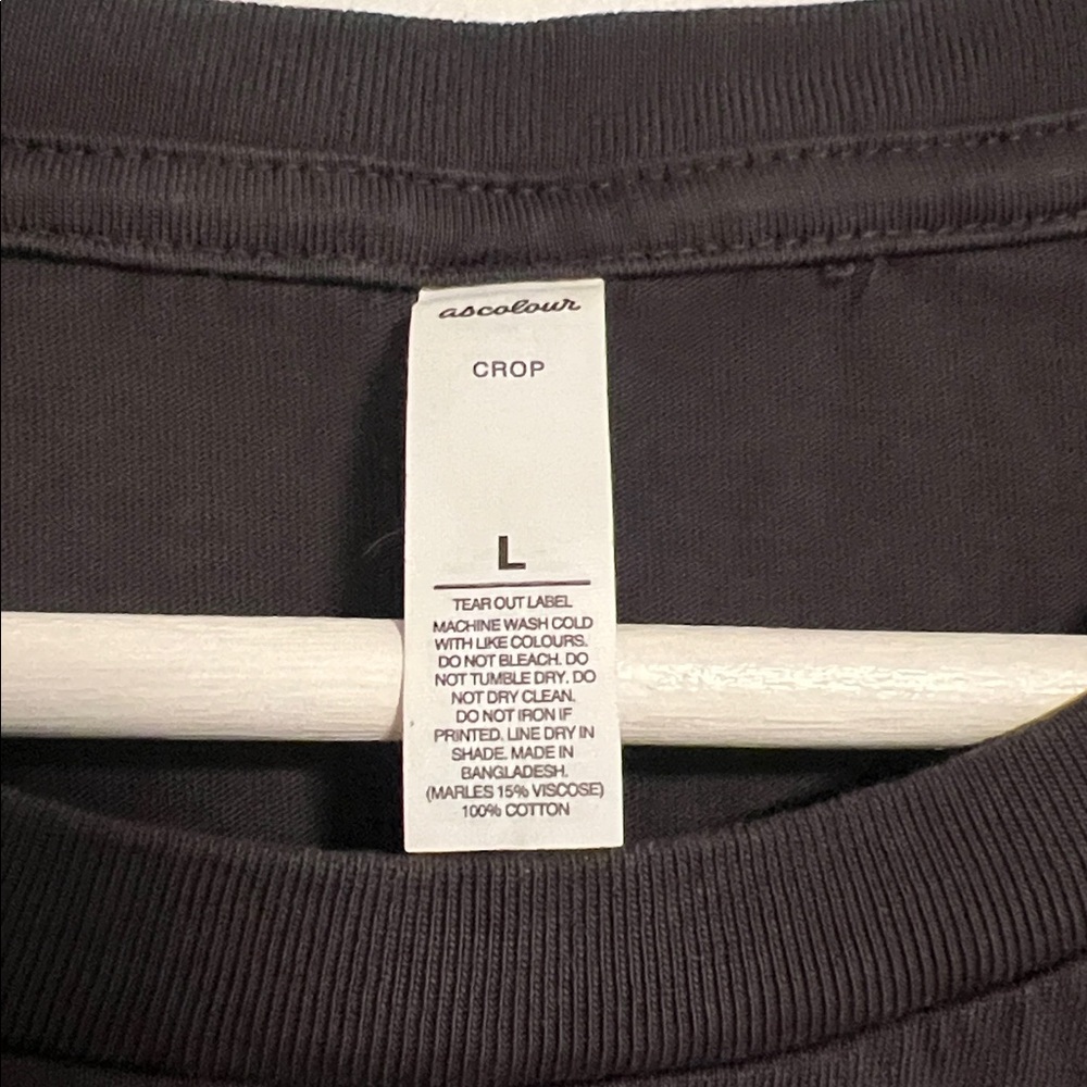 Official NPR 100% Cotton Gray Crop Top - Picture 2 of 2